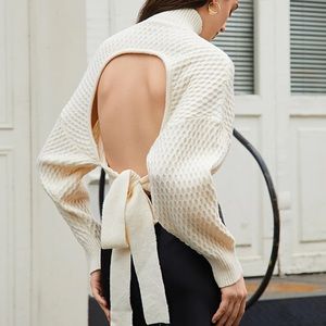 Tie Back Sweater